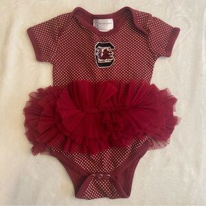 Two Feet Ahead SC Gamecocks Onesie With Tutu - 18M